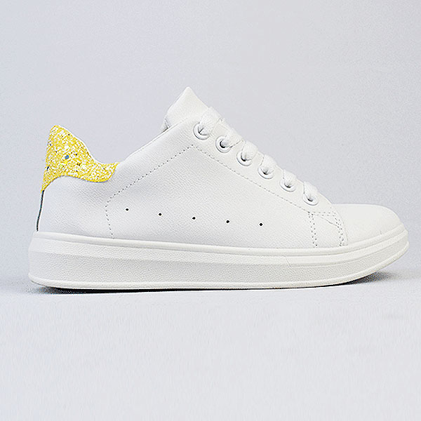 Espadrille pour femme A02 blanc/jaune espadrille basket femme Maroc